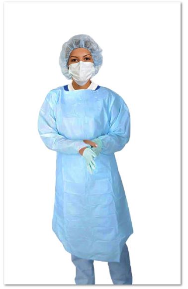 Picture of Blue Protective Isolation Gown - CH22165